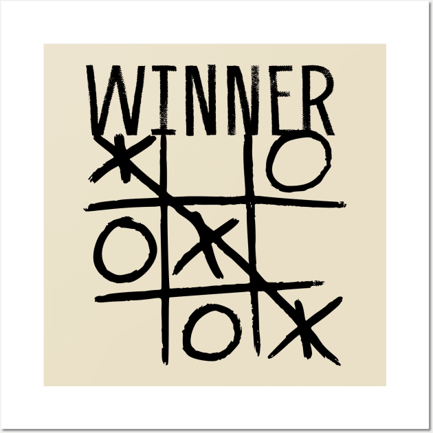 tic tac toe - winner Wall Art by HANASUISI